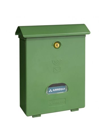 Arregui Vertical Classic Mailbox Green Plastic 240x346x110 E1073