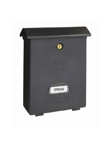 Arregui Vertical Classic Mailbox Black Plastic 240x346x110 E1074