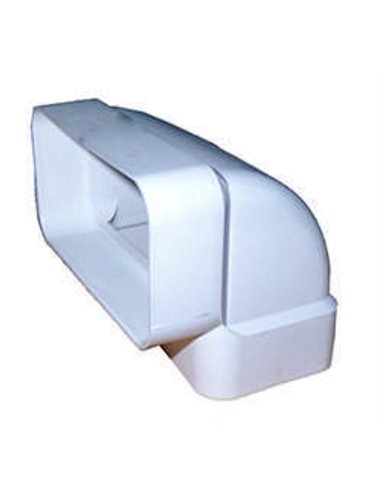 Vertical Rectangular Elbow 90° Gas Outlet PVC White 110108 Ref0530