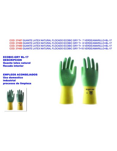 Chemical Glove for Sulphating Nitrile-Latex Ecobic Grey T-9BL-17 3L