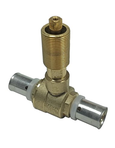 Duo Press Brass Straight Ball Valve Key 20 Reticulated M12120F