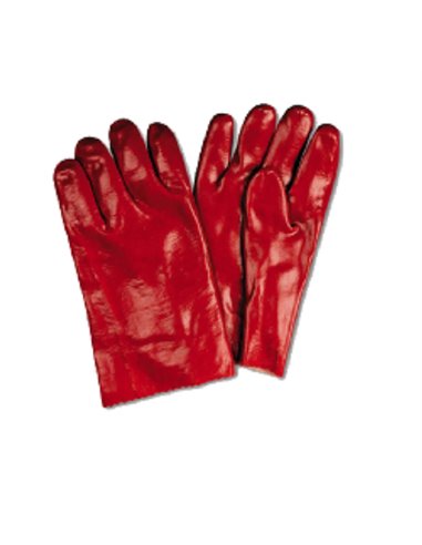 Gant PVC imperméable rouge 27 cm 688PVC27