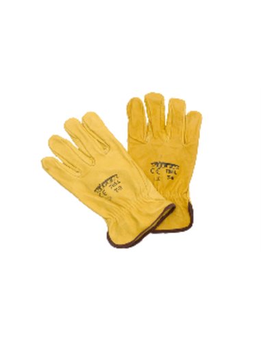 Yellow Cowhide Glove 1st with Rivete 788L Size 8