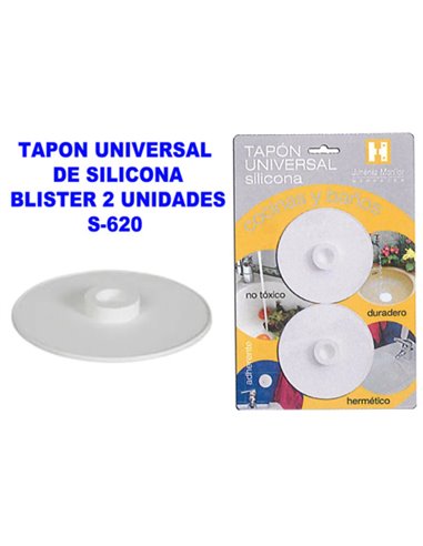 TAPPO UNIVERSALE IN SILICONE 2 UNITÀ BLISTER 620