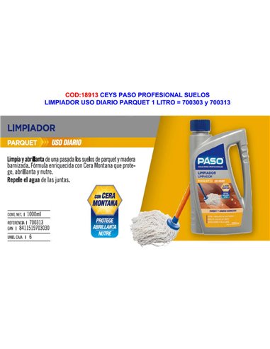 Limpador diário para pisos em parquet CEYS 1 L