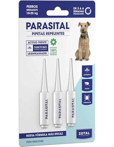 Zotal Parasital Pipeta Repelente Blister 3 Unidades 72520110