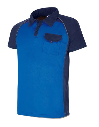 Atmungsaktives Kurzarm-Poloshirt Blau/Blau T-L1288PTMCAA