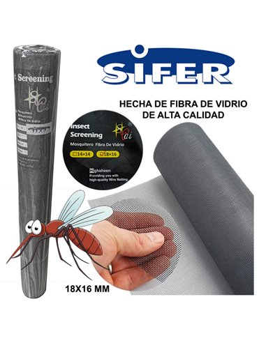 Rede Mosquiteira em Fibra de Vidro Malha 80 cm x 30 m por Rolo 18x16