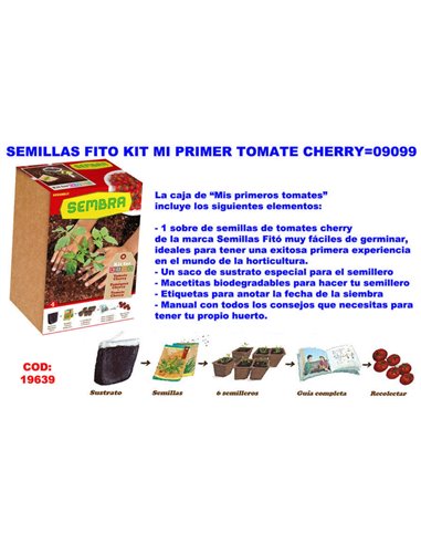 Kit Minhas Primeiras Sementes de Tomate Cereja Fito Finstock 09099