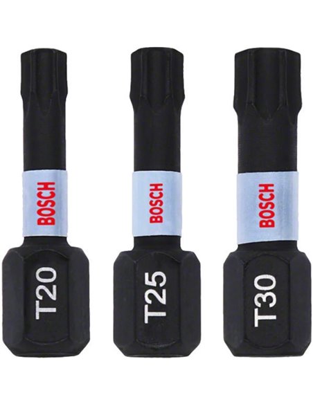 BOSCH CAJA 3 PUNTAS IMPACTO PRO Torx T20 T25 T30 25mm 2608522479