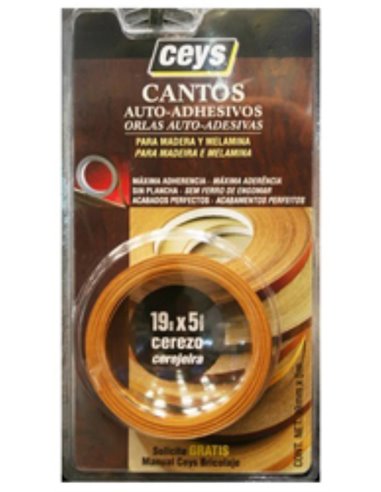 Fita autoadesiva CEYS Edge 5 metros x 19 mm cor cereja