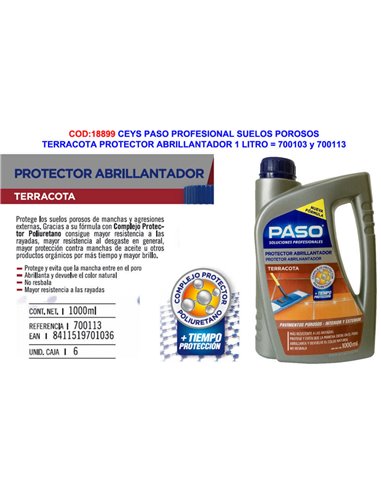 Ceys Paso Terracotta Floors Protective Polisher 1 L