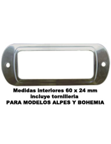 PORTA-CARTÃO METAL AÇO INOXIDÁVEL BTV REPPACK 5 60x24 MM COM TORNI 60603