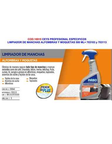 CEYS Paso Específicos Limpiador de Manchas 500 ml