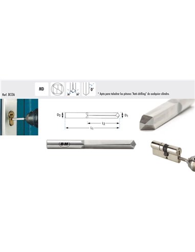 Broca mestre azul MD 06X60 para serralheiros BCC06X60MDB