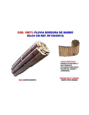 Pluvia Bamboo Border Roll 60 cm x 34 cm High RF1504001Q