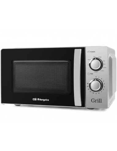 Micro-ondes avec grill 20L argent Orbegoz® MIG 2138 réf 17546 ALM