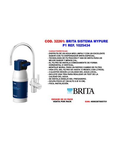 Système Brita MyPure P1 Réf 1025434