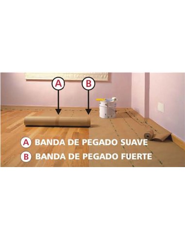 Pintor Supertape Protector de Suelo Rollo 90 cm x 45 m + 2 B. Adh.