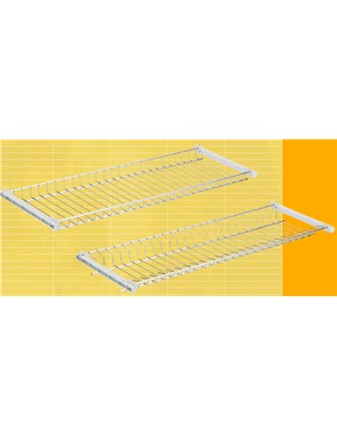 Set scolapiatti e scolabicchieri in acciaio inox con mobiletto 65 cm 92165