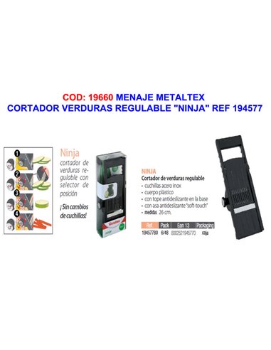 Cortador de legumes ajustável Metaltex Ninja REF194577000