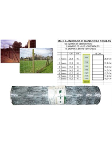 Malla Ganadera Agrotor Riviere Moreda 100/8/15 RO100MTx1,00MT