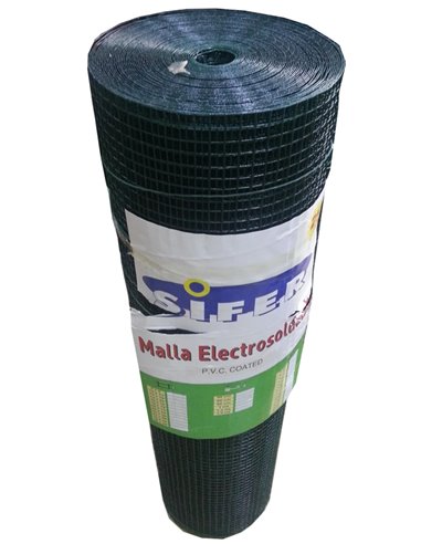 MALLA ELECTROSOLDADA SIFER 13x13x1.01.OO MT PLASTIF. VERDE 10 M