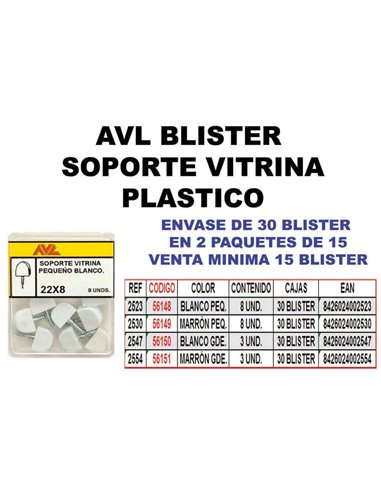 AVL BLISTER SOPORTE VITRINA MARRON GRANDE2554