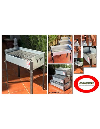 BARBACOA HIERRO GALVANIZADO 33 x 67 x 24 BG-67