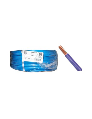 CABLE ELECTRICO FLEXIBLE L/HALOGENOS 6,0 MMx100MT AZULH6AZ