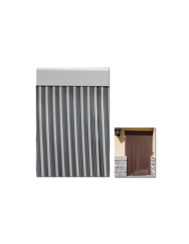 CORTINA DE PUERTA CINTA EBRO 90 X 210 N� 7 GRIS-BLANCO 11303D