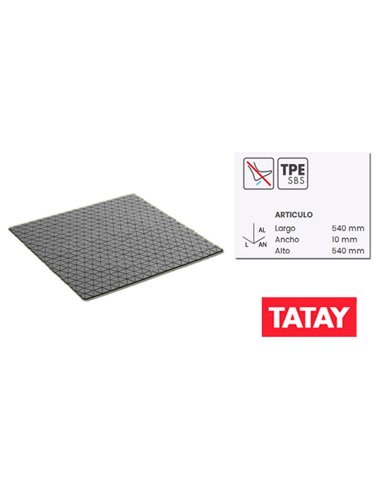 TATAY ALFOMBRA BA�O 54 X 54 DIAMOND SBS/GRIS5513206