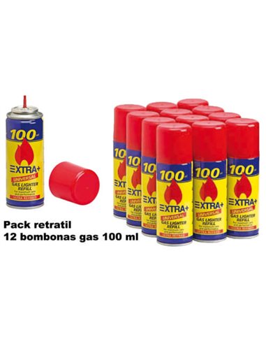 TOKAI EXTRA+PACK RETRACTIL DE 12 BOMBONAS DE GAS100 ML93115