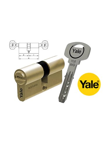 YALE AZBE CILINDRO EUROPERFIL SEGURIDAD YL64040LT ANTIBUMPING