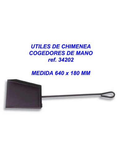 UTILES CHIMENEA RECOGEDOR DE MANO 640x180 MM34202