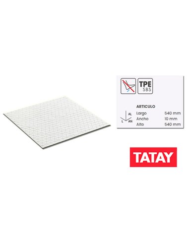 TATAY ALFOMBRA BA�O 54 X 54 DIAMOND SBS/BLANCO5513201