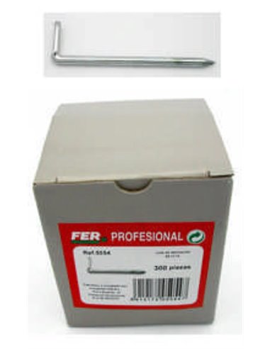 FER  ALCAYATAS ACERO ZINCADA 3.4 X 80 (CAJA  CARTON100U.) 