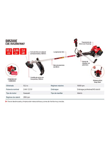 BELLOTA DESBROZADORA JARDIN ULTRA EASY START 53,2 CCDB5300E  
