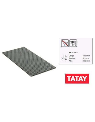 TATAY ALFOMBRA BA�O 72 X 36 DIAMOND SBS/GRIS5513106