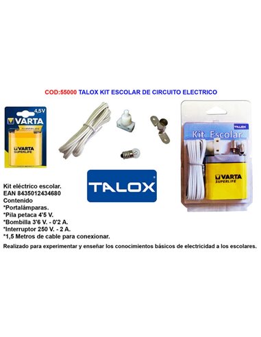 TALOX KIT ESCOLAR DE CIRCUITO ELECTRICO