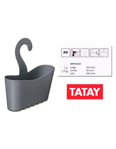 TATAY CESTILLO STANDARD MULTI/GRIS 25x9x28 CM6608716