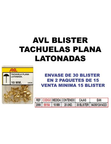 AVL BLISTER TACHUELAS LATONADAS 10 MM 2066