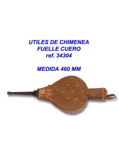 UTILES CHIMENEA FUELLE CUERO 460 MM  34304