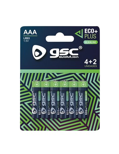 GSC EcoPlus alkaline LR03 (AAA) Battery 6pcs/pack