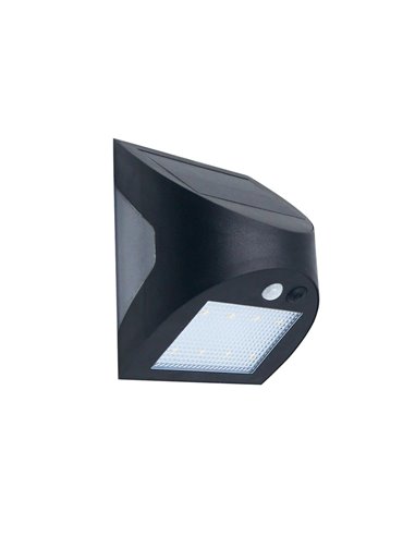 Kolam Solar LED Bulkhead 3W with movement and night sensor 4000K IP65 Black