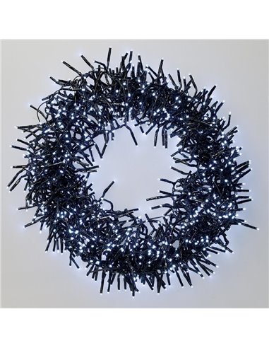 10M LED CLUSTER garland 1000 LEDs cold light