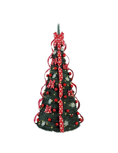 Árbol de Navidad plegable "Niah" decorado con 150 LEDs programables y con temporizador (3,6W 3000K 230V) cable de 3m de longitud