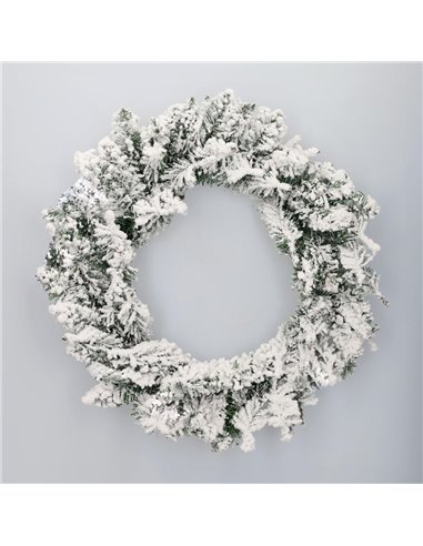 Kiak Artificial flocked Christmas wreath Ø50 80 tips