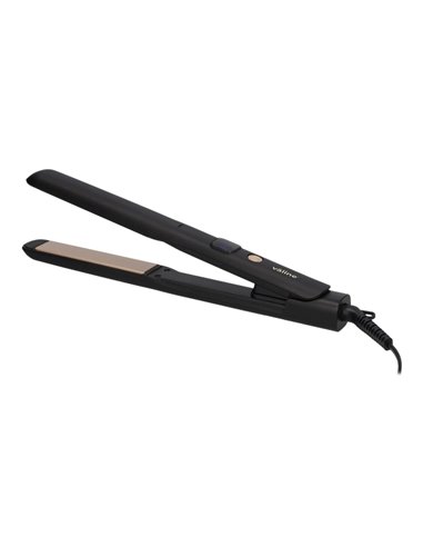 Plancha de pelo cerámico "Sinkut" con cable de 180cm (52W 230V) IP20 355x32mm fabricada en plástico y aluminio color negro y dor