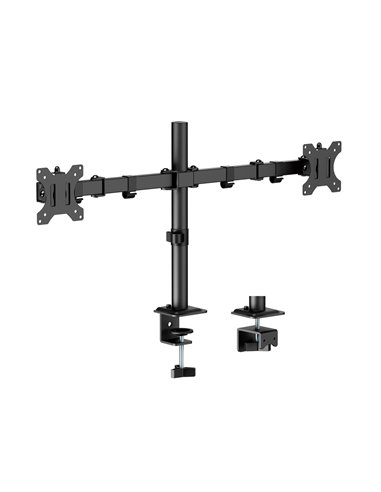 Soporte de TV/Monitor con doble brazo articulado 17" - 27" soporta hasta 8kg compatible con todas las marcas (VESA de varias med